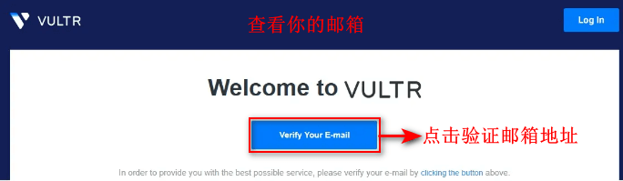 vultr Verify Your E-mail